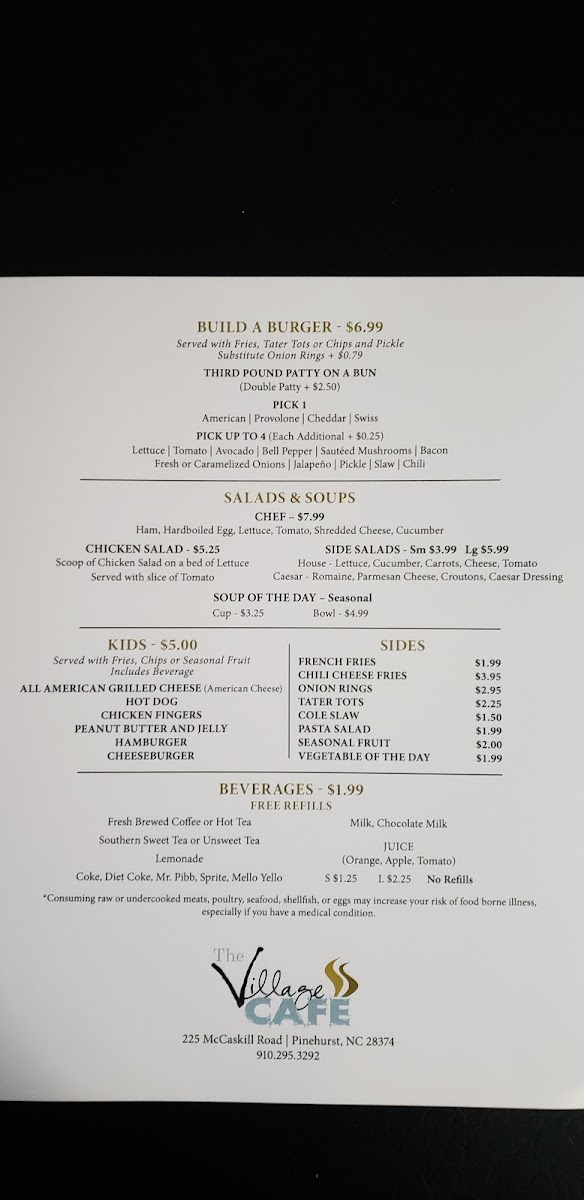 Menu The Village Cafe-7