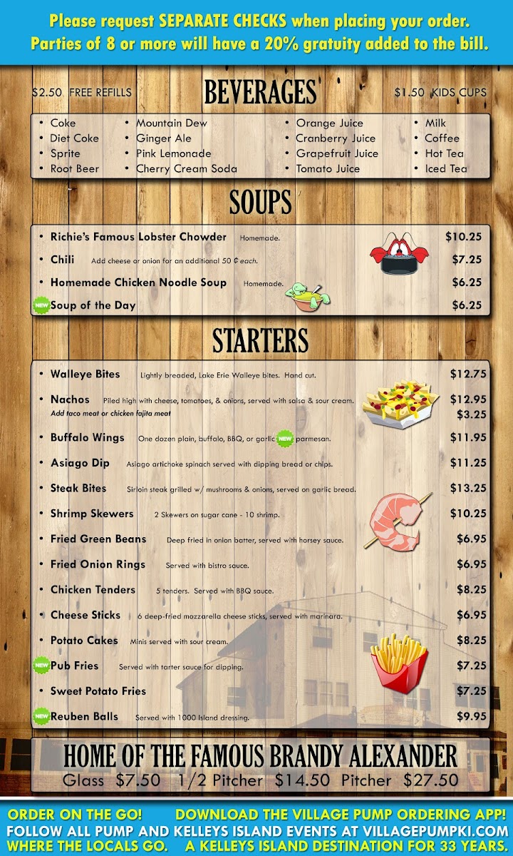 Menu The Village Pump-2