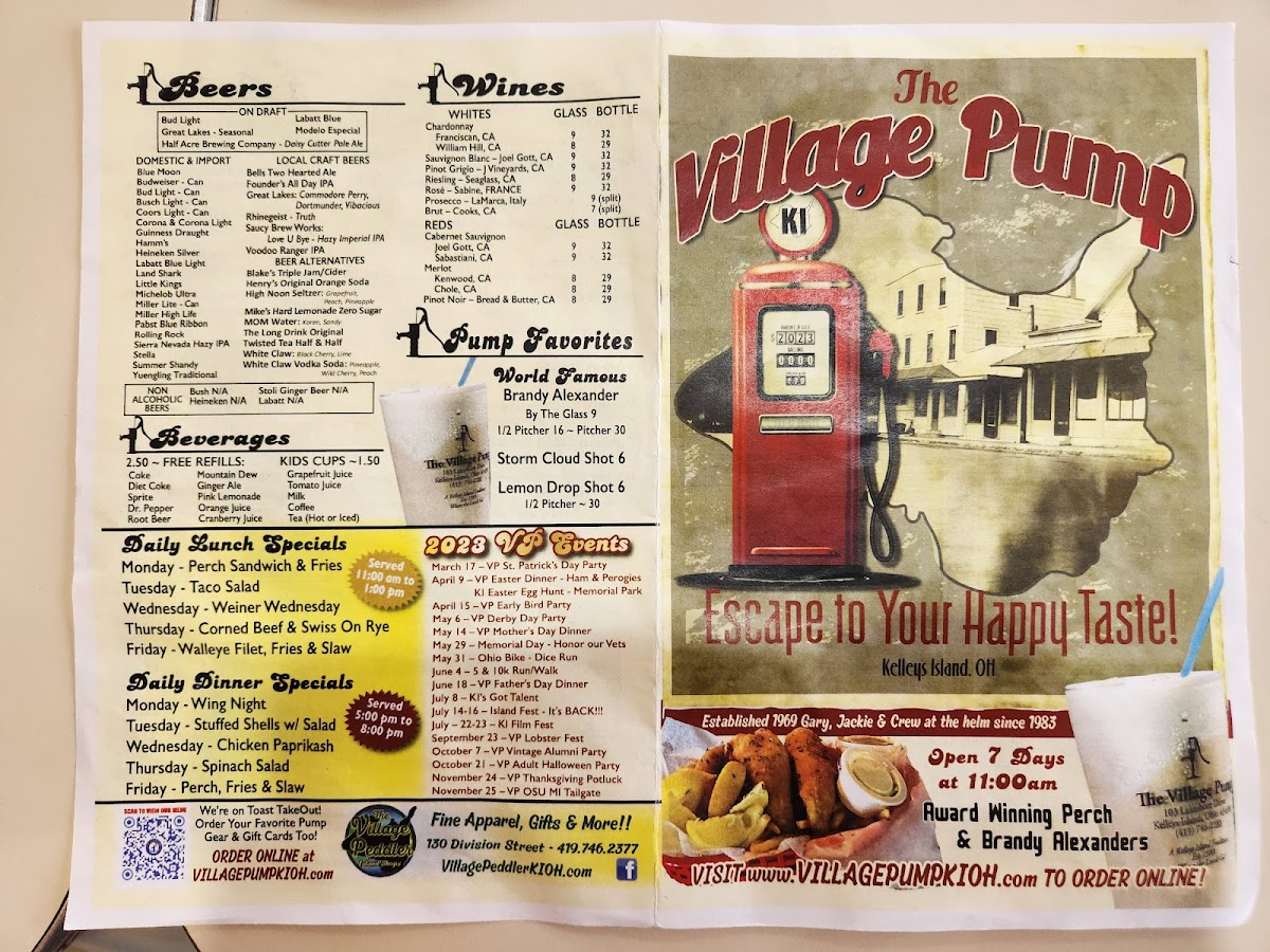 Menu The Village Pump-3