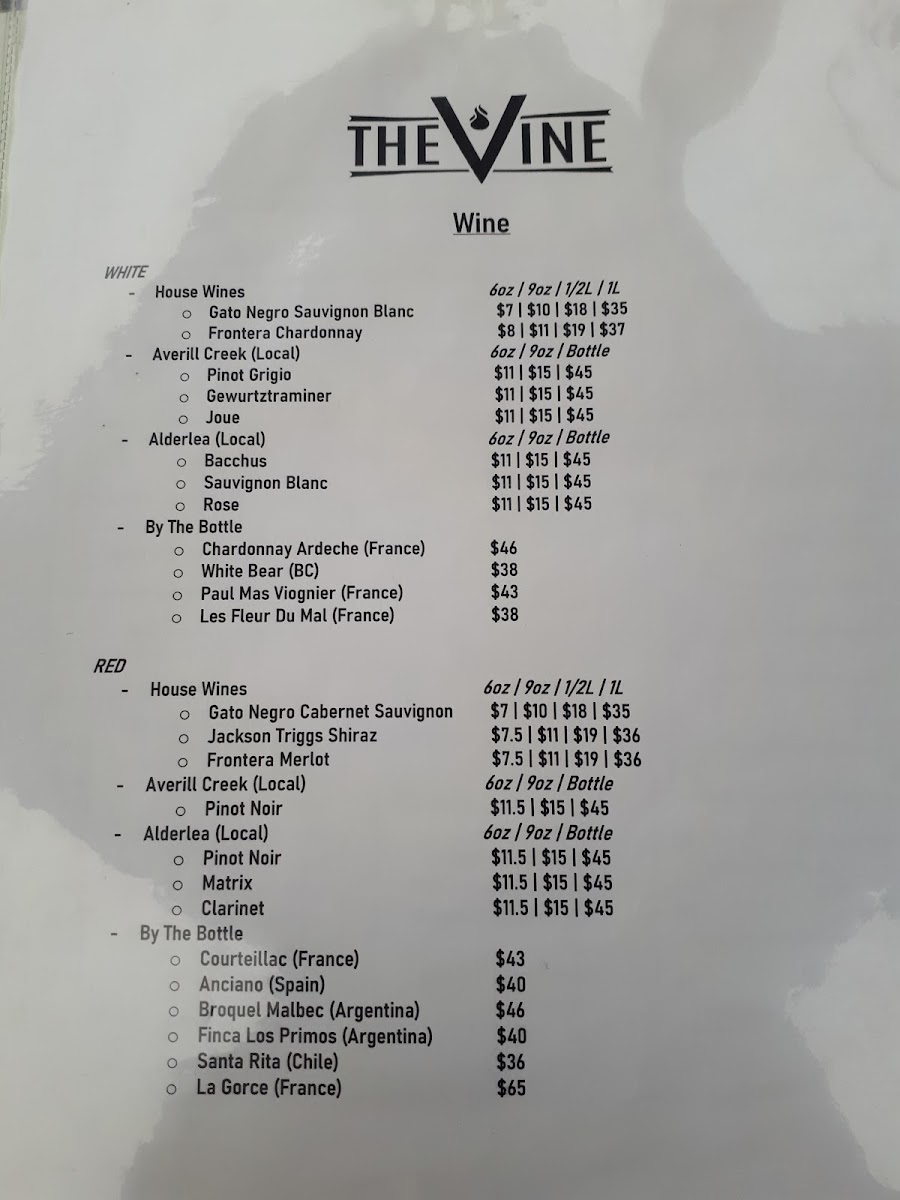 Menu The Vine-10