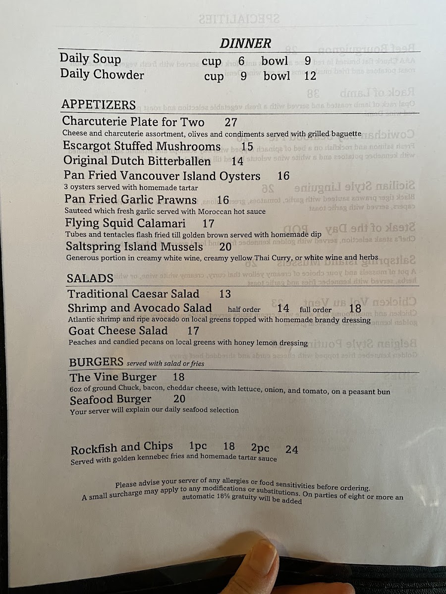 Menu The Vine-4