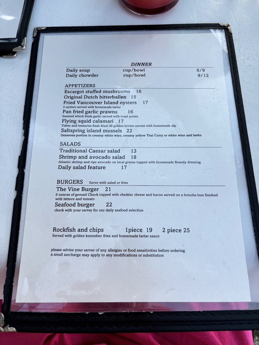 Menu The Vine-6