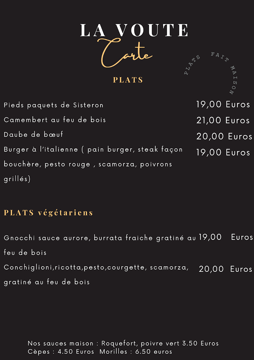 Menu The Voûte-1