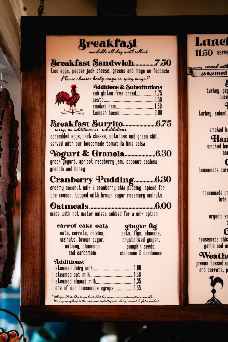 Menu The Weathervane Cafe-7
