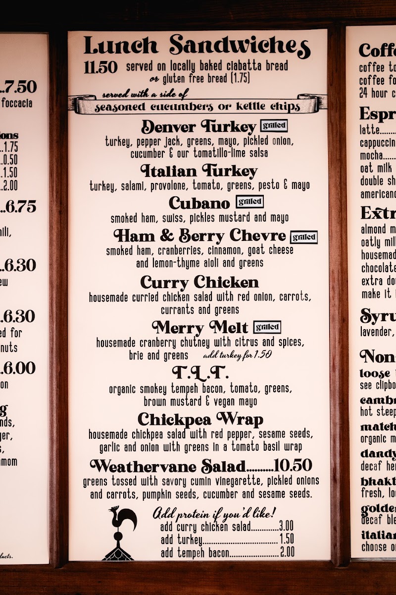 Menu The Weathervane Cafe-8