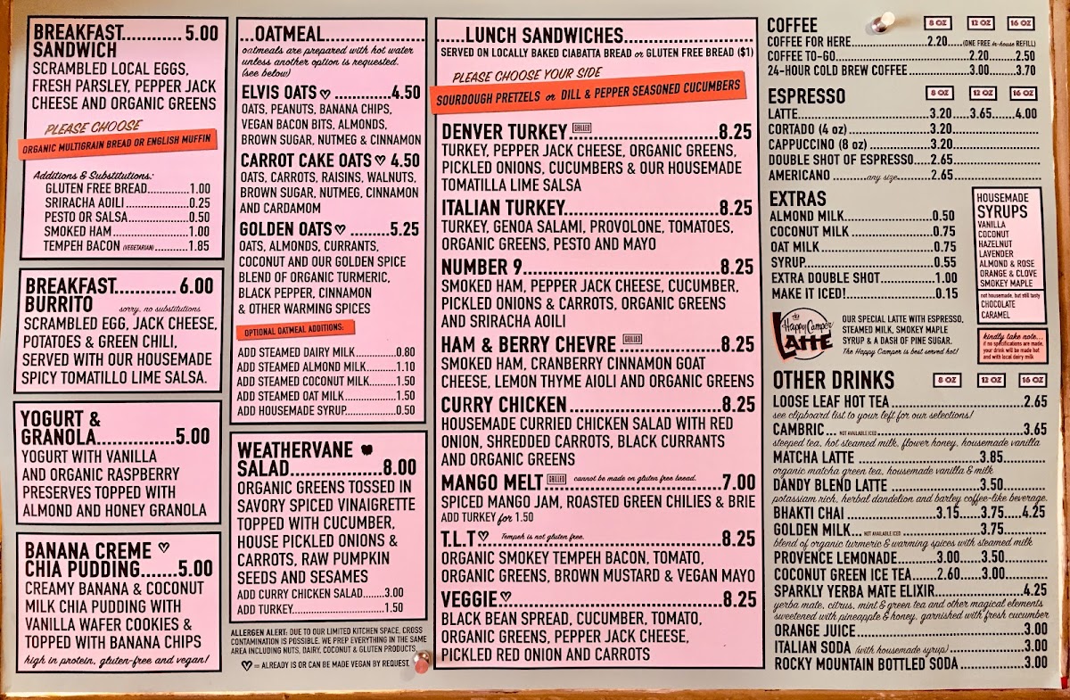 Menu The Weathervane Cafe-9
