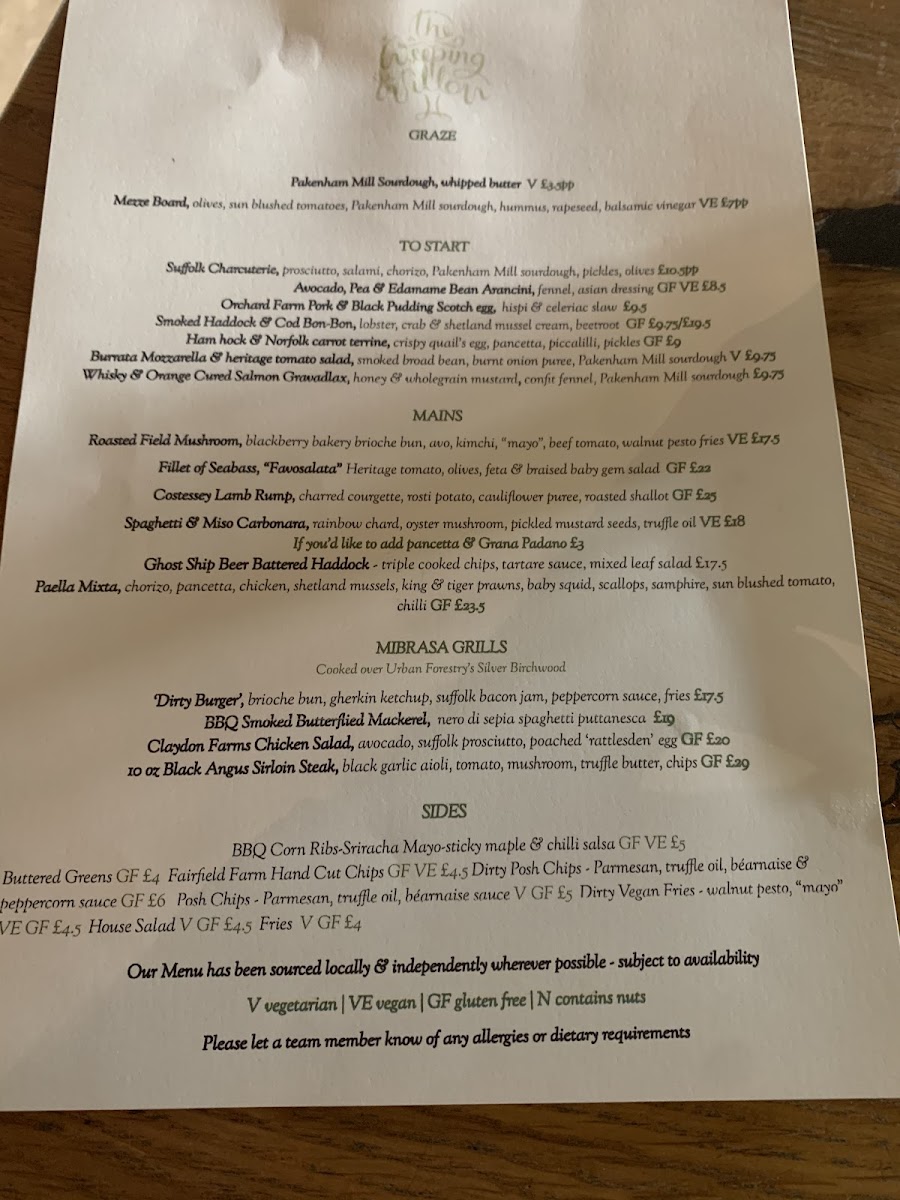 Menu The Weeping Willow-8