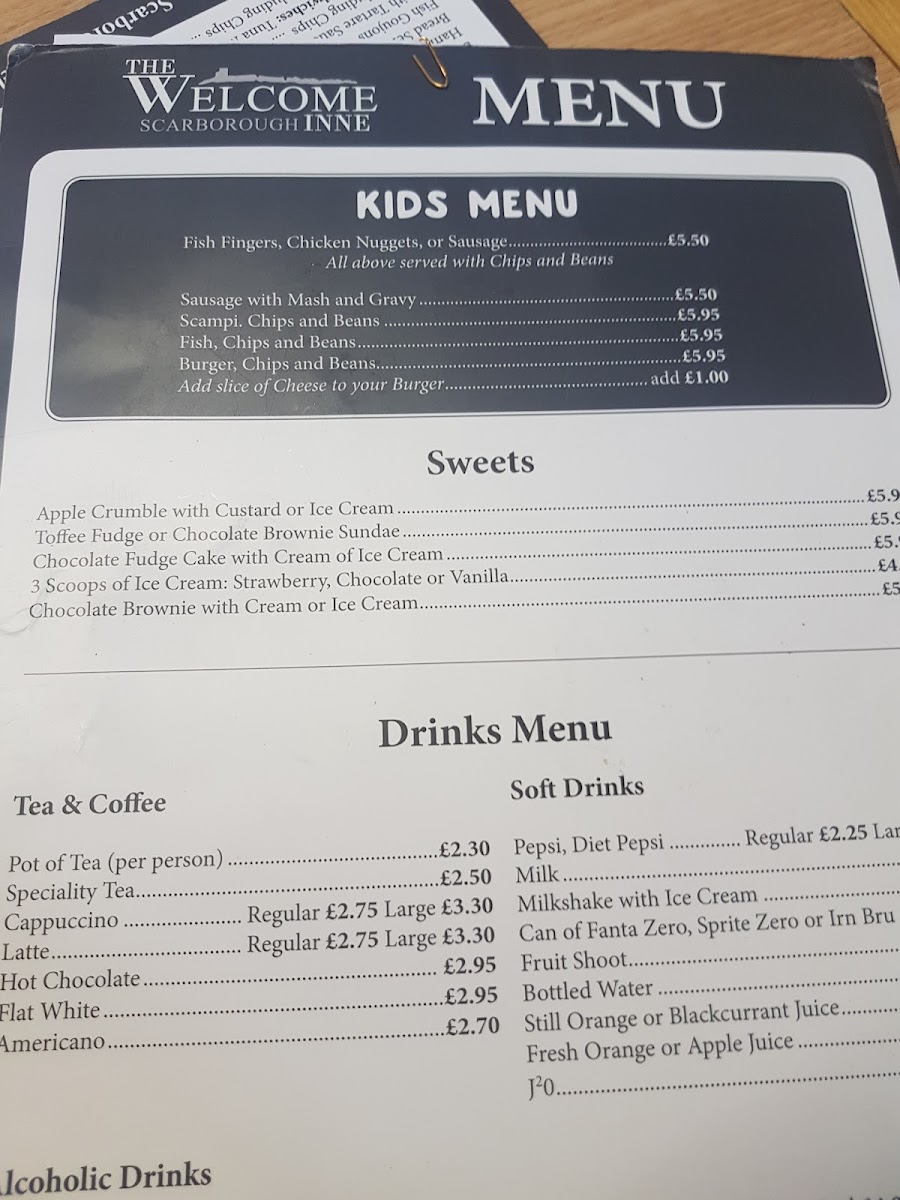 Menu The Welcome Inne-2