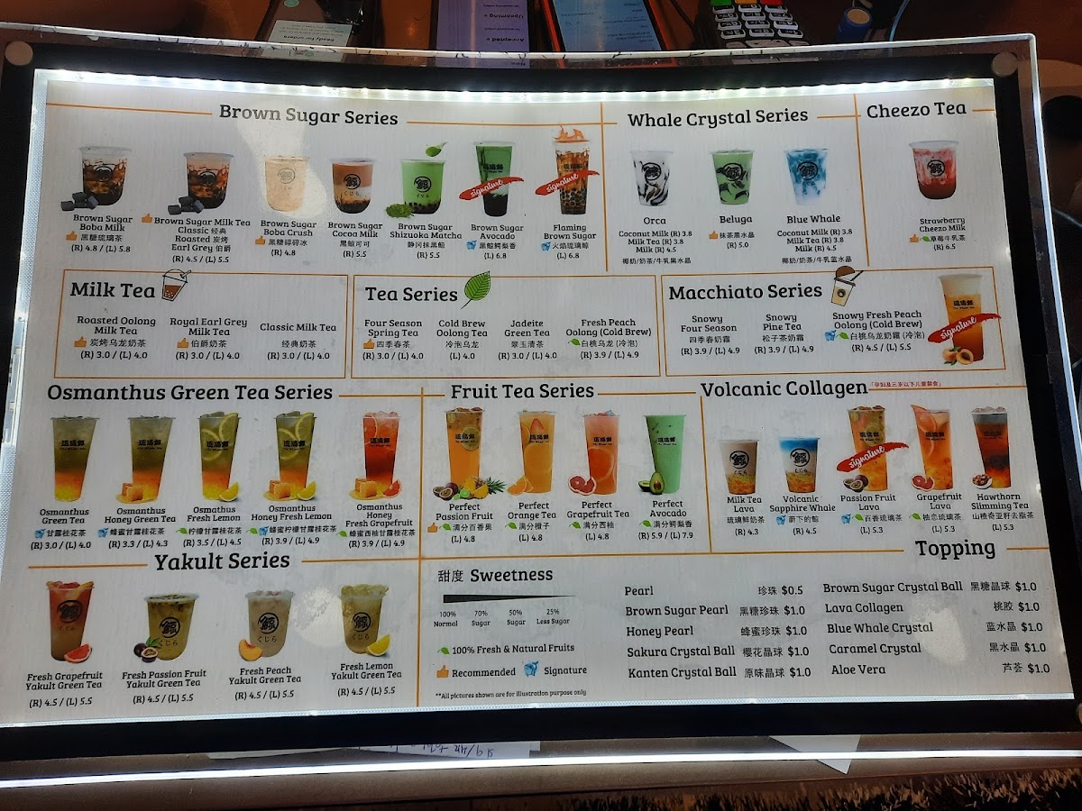 Menu The Whale Tea Sg - Lau Pa Sat-7