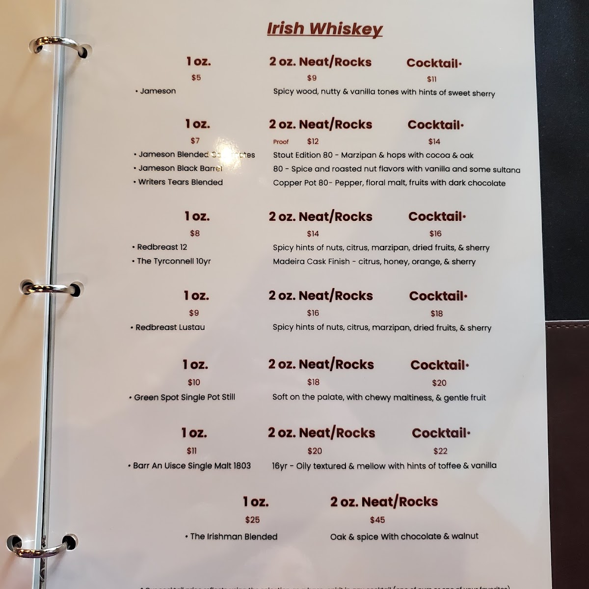 Menu The Whiskey Barrel-3