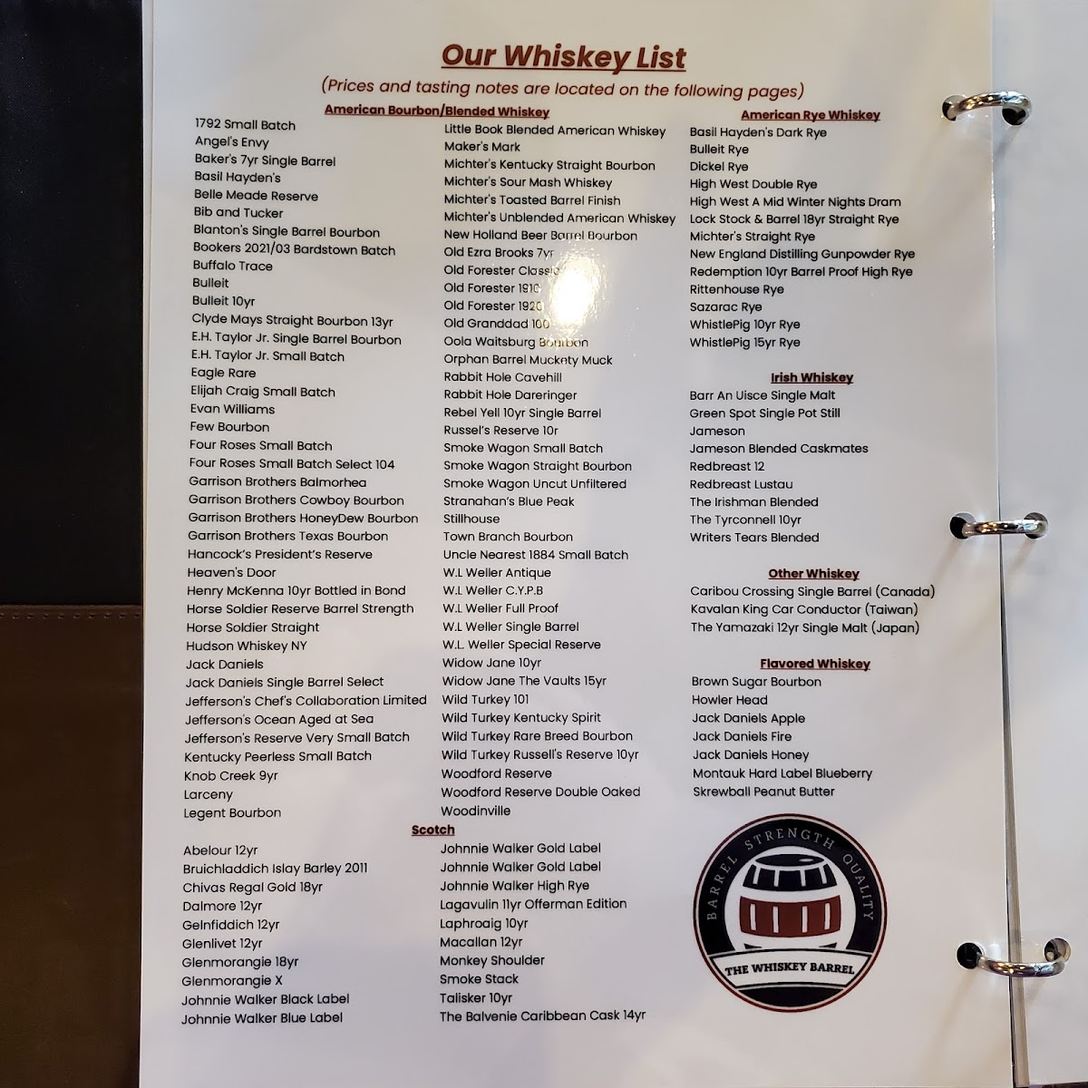 Menu The Whiskey Barrel-6