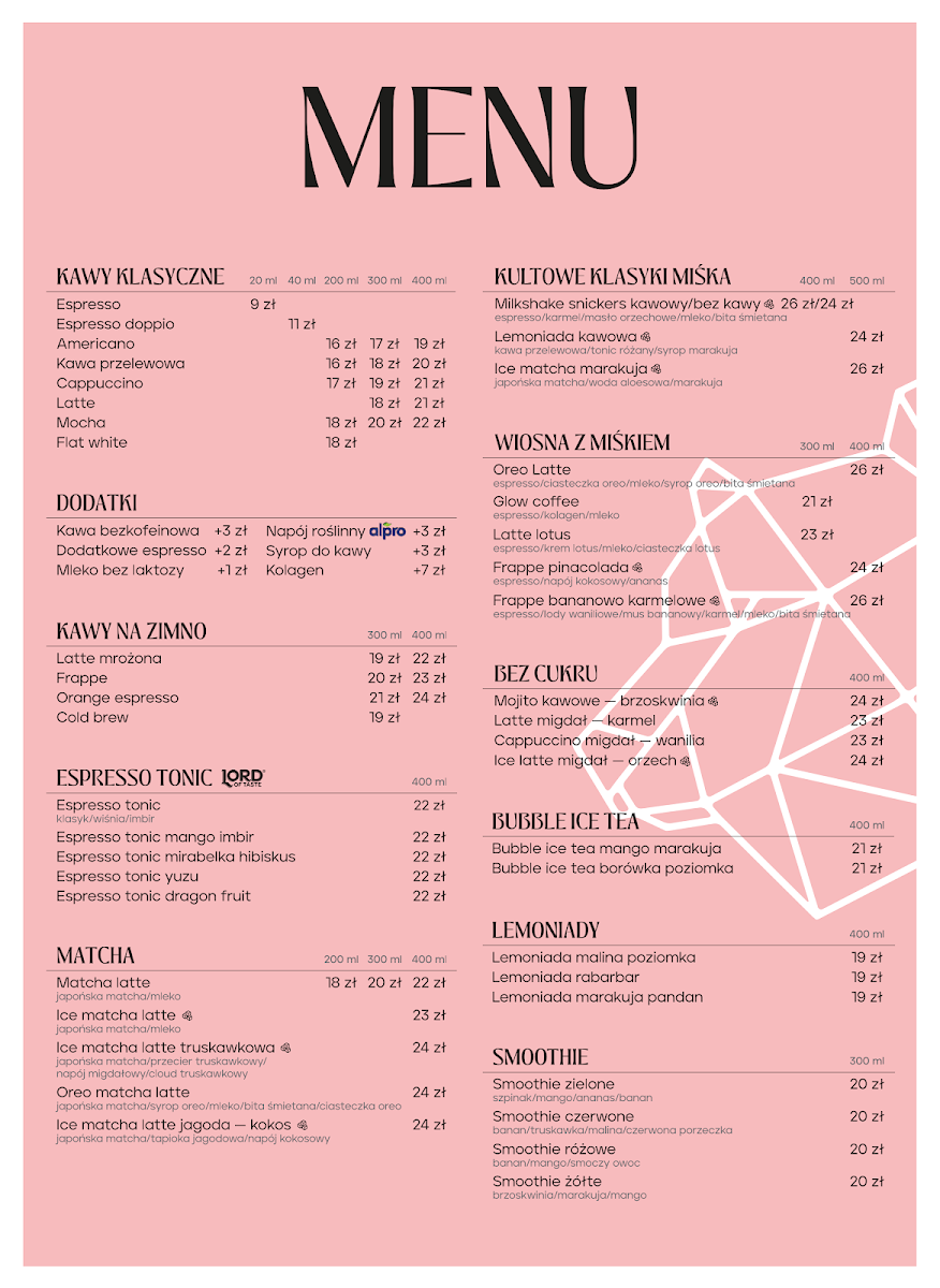 Menu The White Bear Coffee Suwałki Ul. Kościuszki-1
