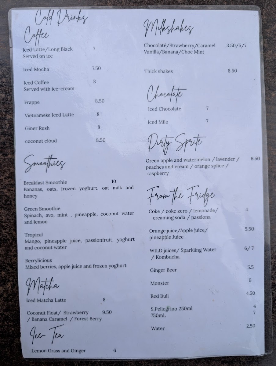 Menu The White Rabbit Cafe, Bar And Grill-3