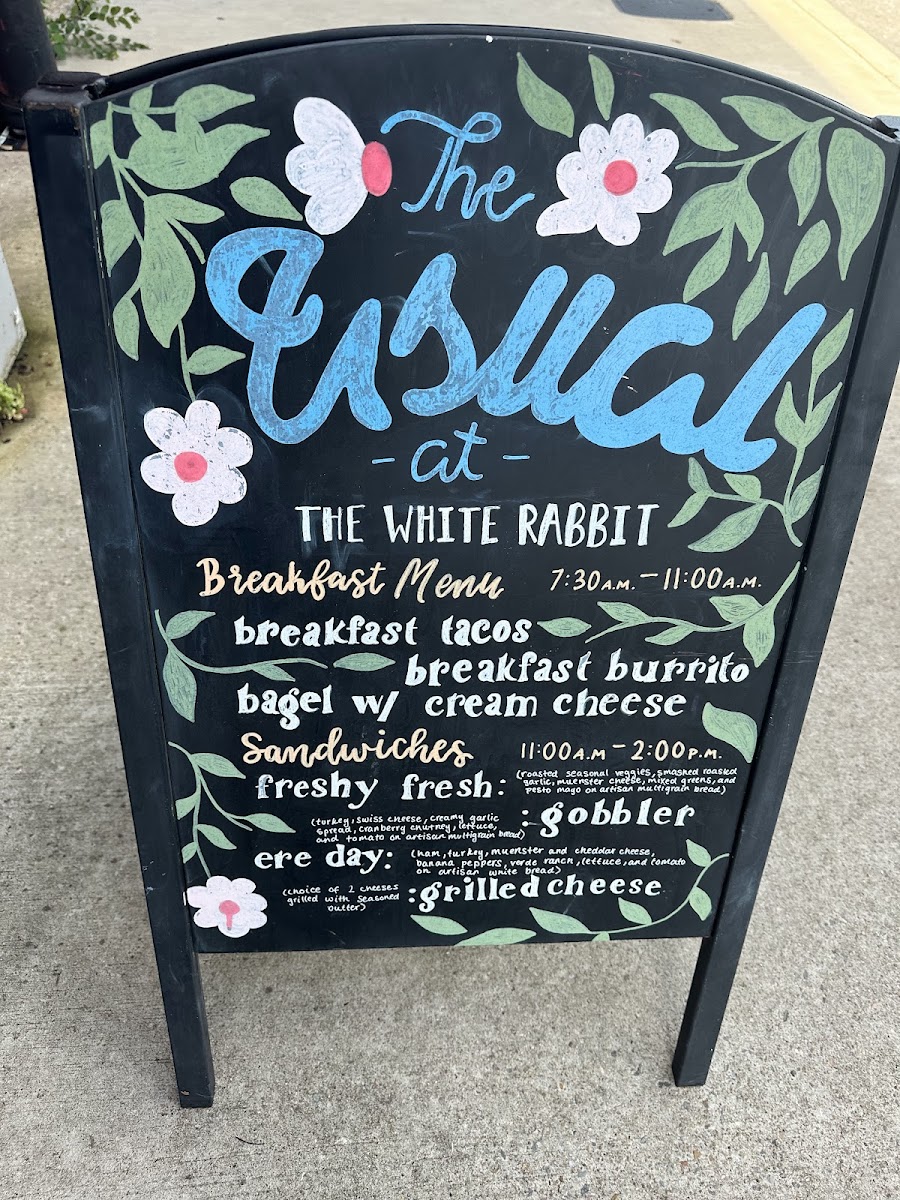 Menu The White Rabbit Coffee House-1