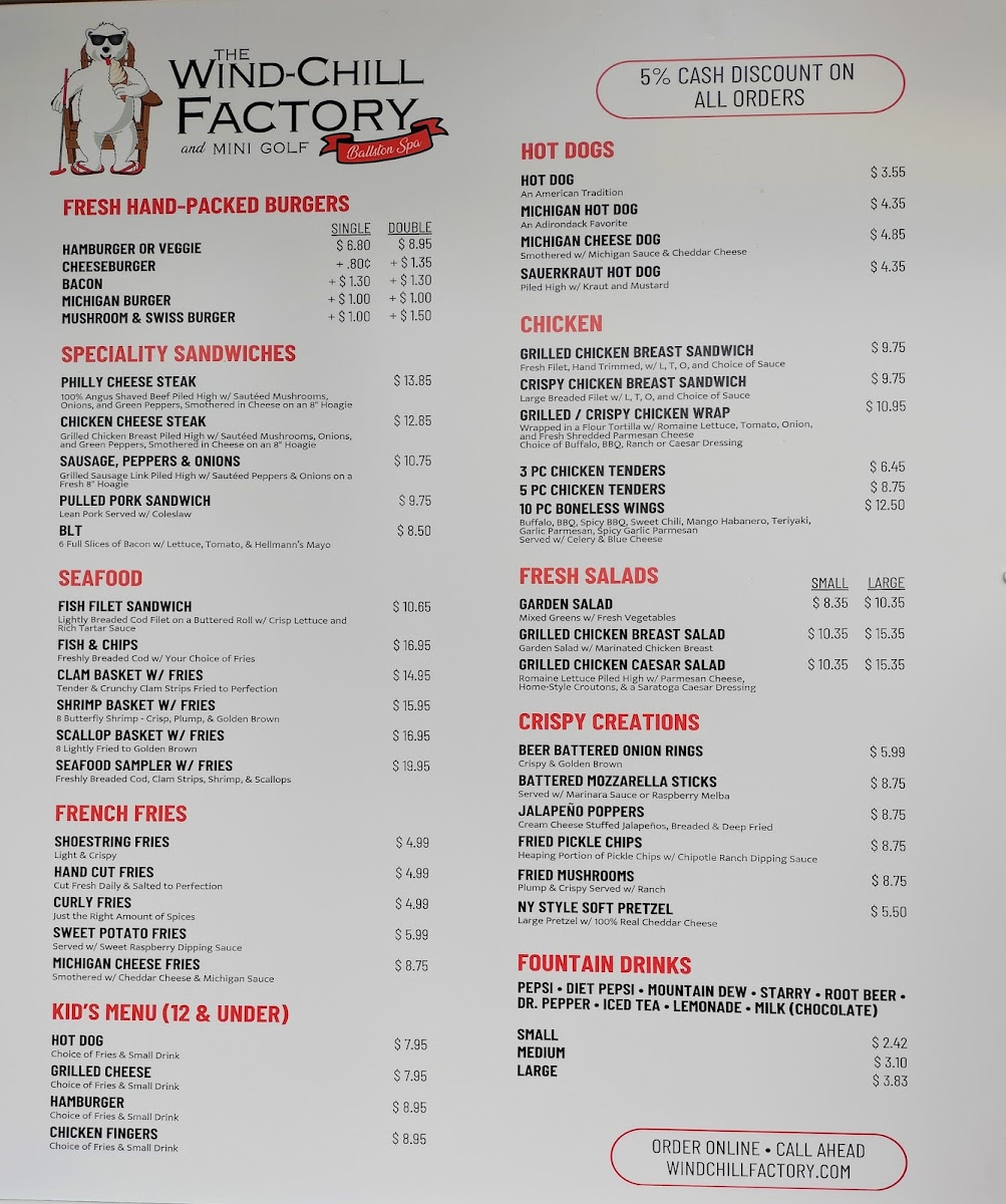 Menu The Wind-Chill Factory & Mini-Golf At Ballston Spa-2
