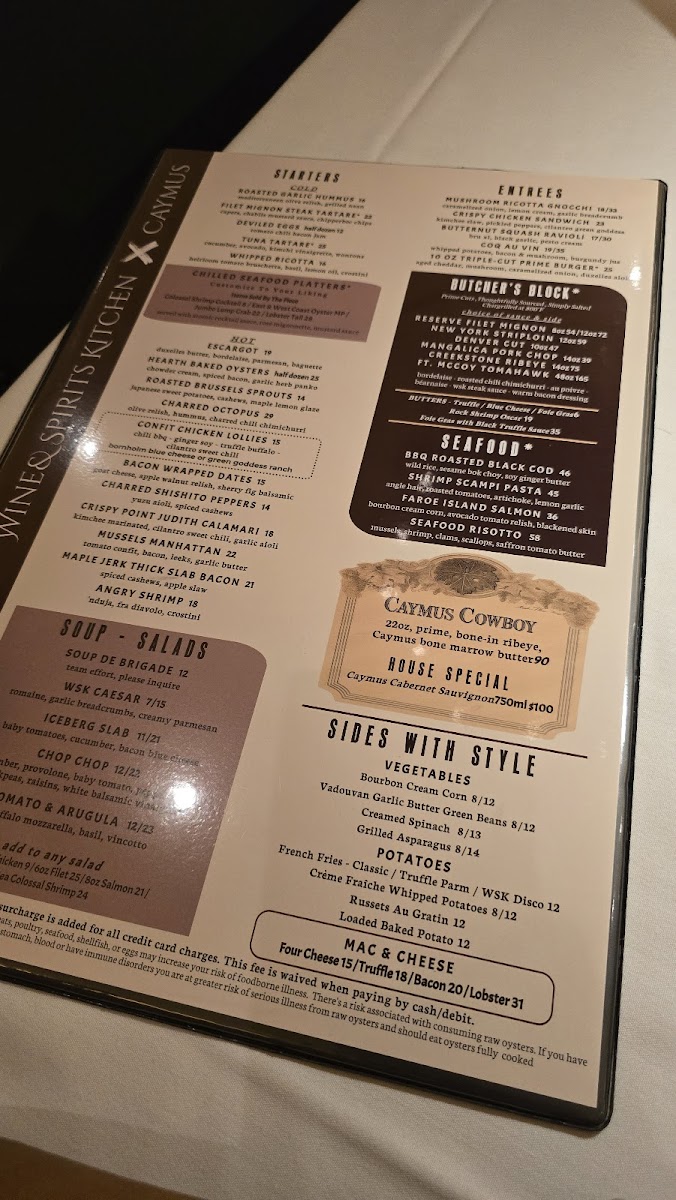 Menu The Wine And Spirits Kitchen-7