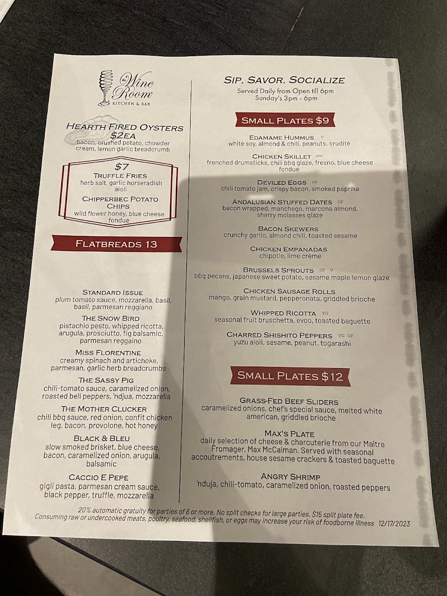 Menu The Wine And Spirits Kitchen-8