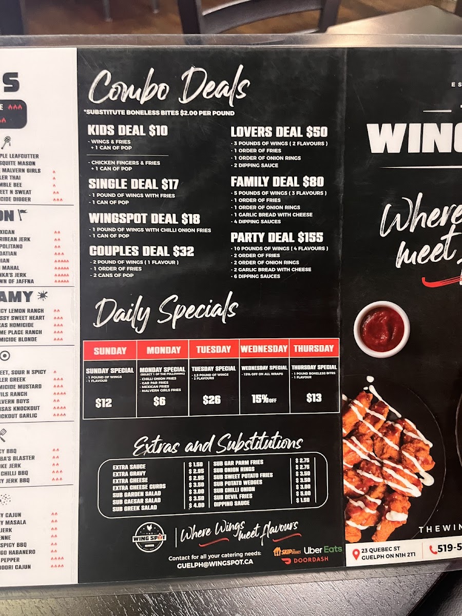 Menu The Wing Spot - Guelph-3