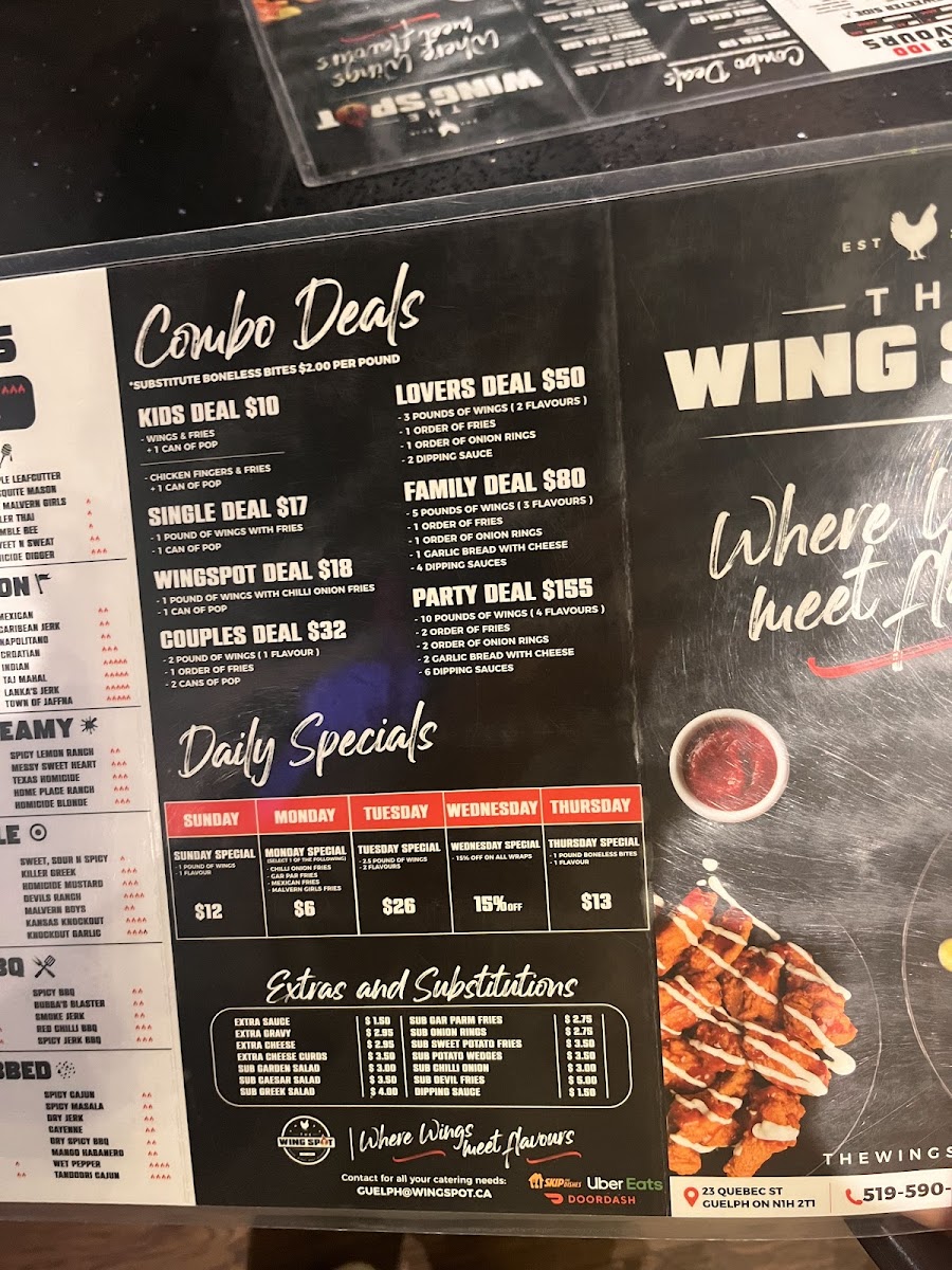 Menu The Wing Spot - Guelph-4
