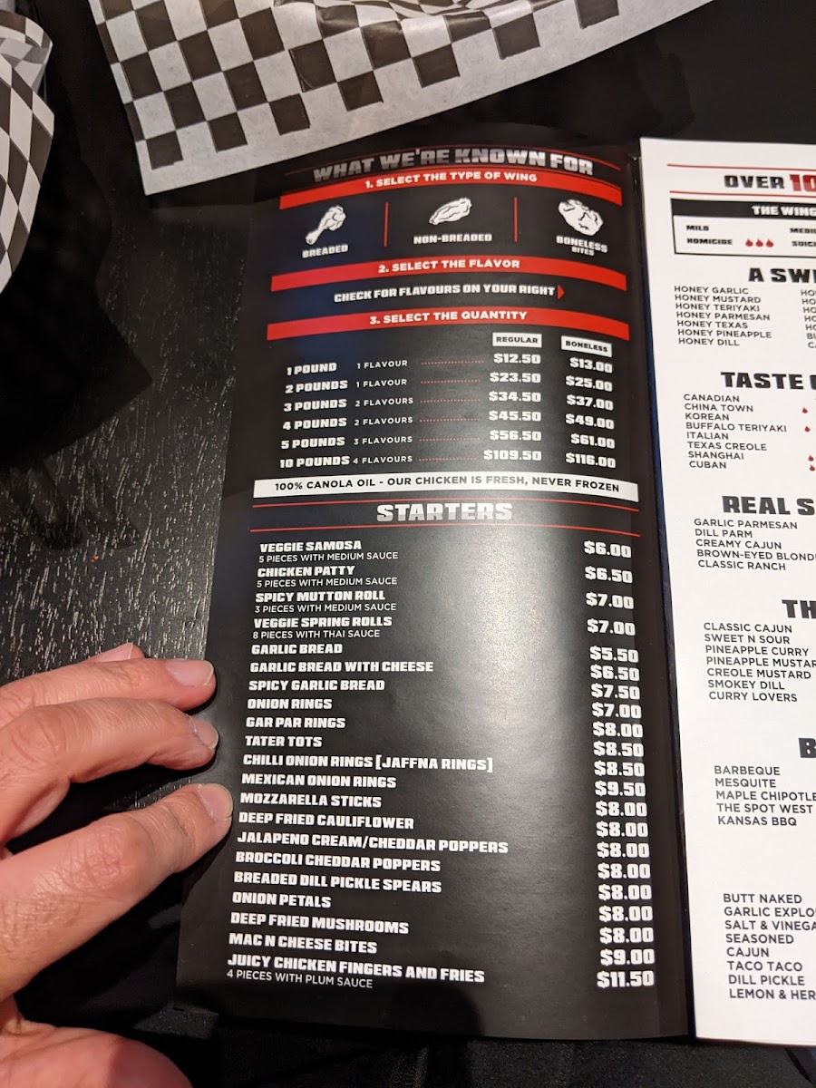 Menu The Wing Spot - Guelph-8
