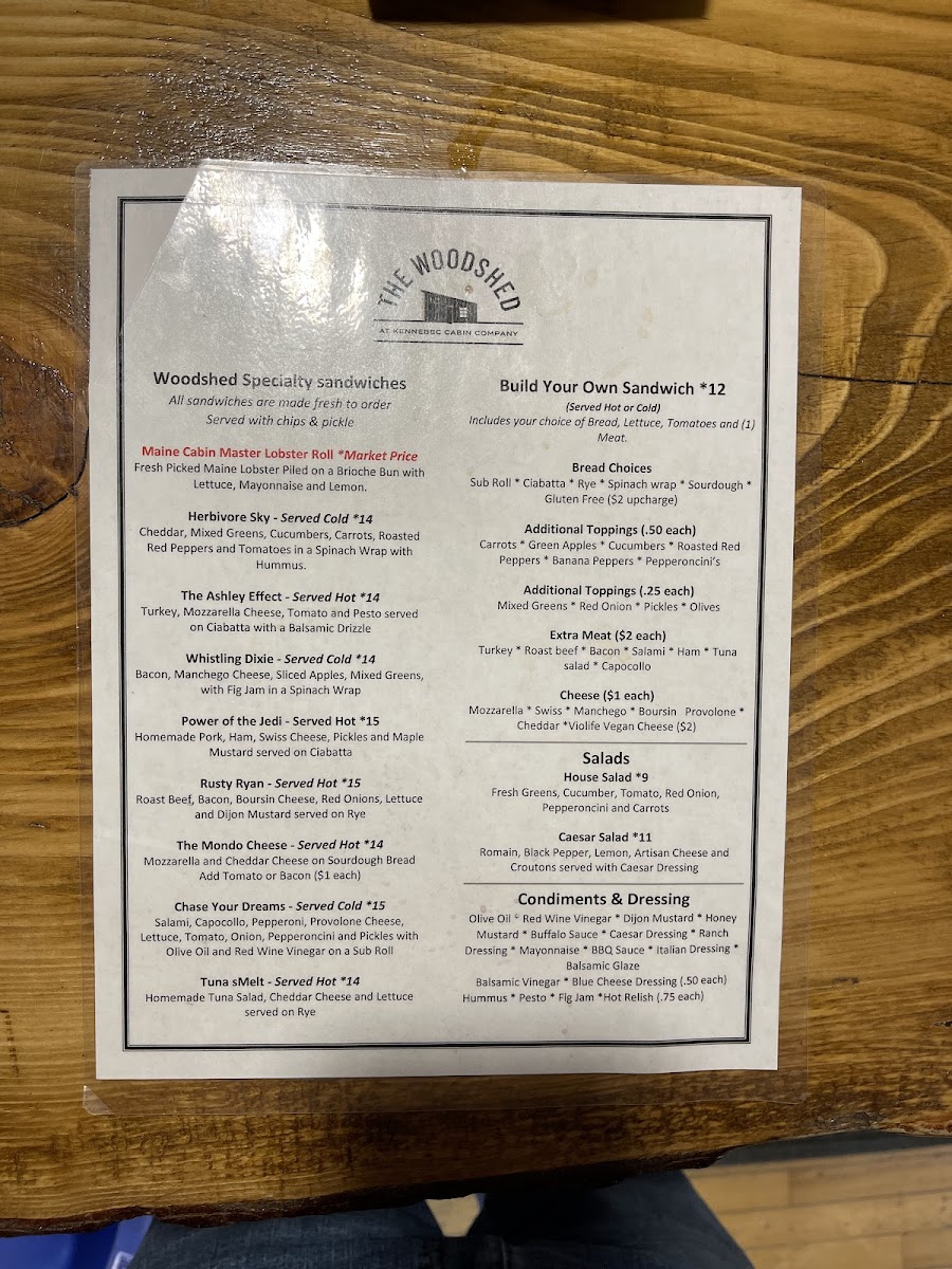 Menu The Woodshed-5
