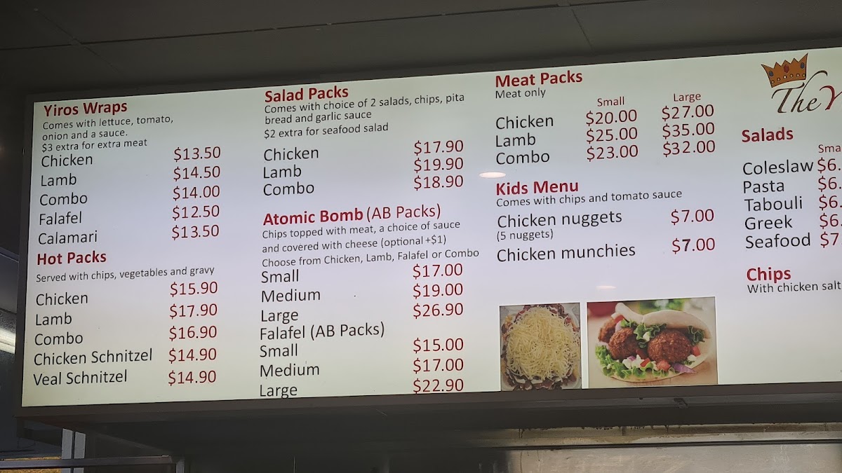 Menu The Yiros King-4