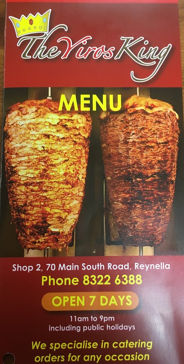 Menu The Yiros King-8