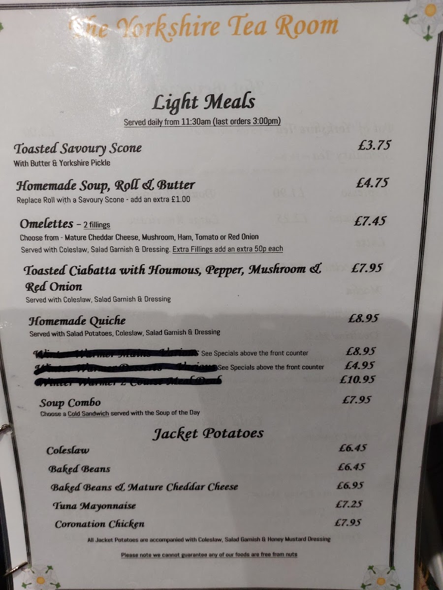Menu The Yorkshire Tea Room-2