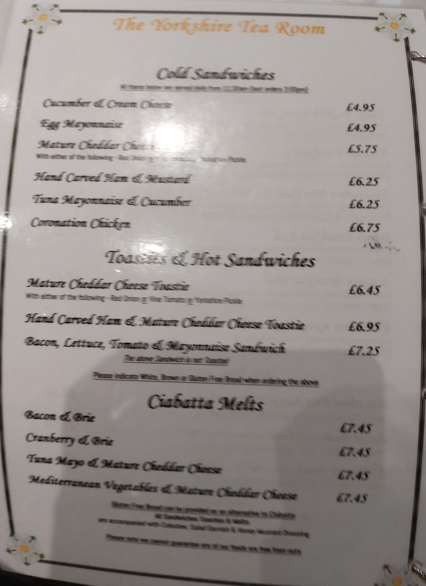 Menu The Yorkshire Tea Room-3