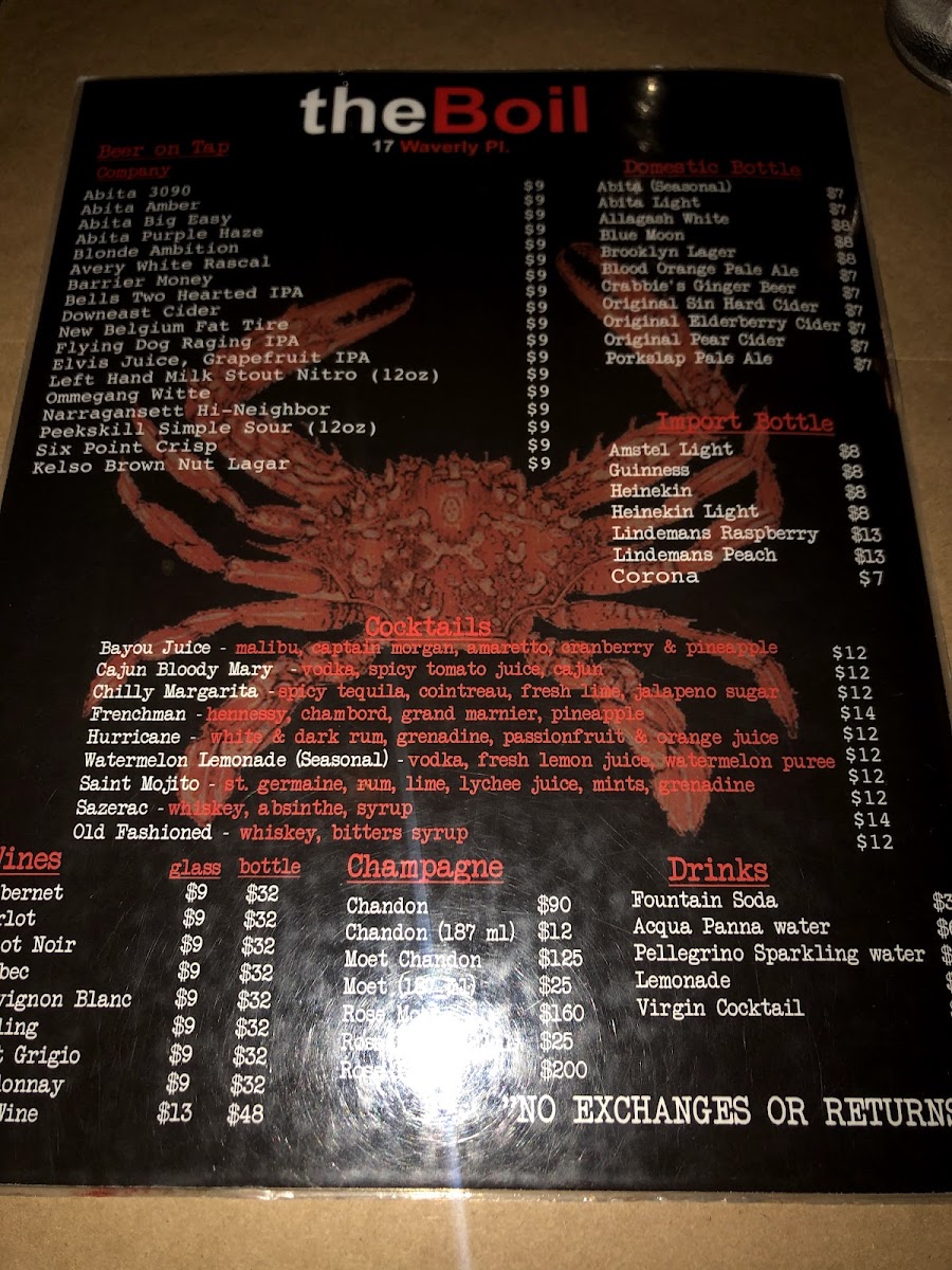 Menu Theboil New York-10