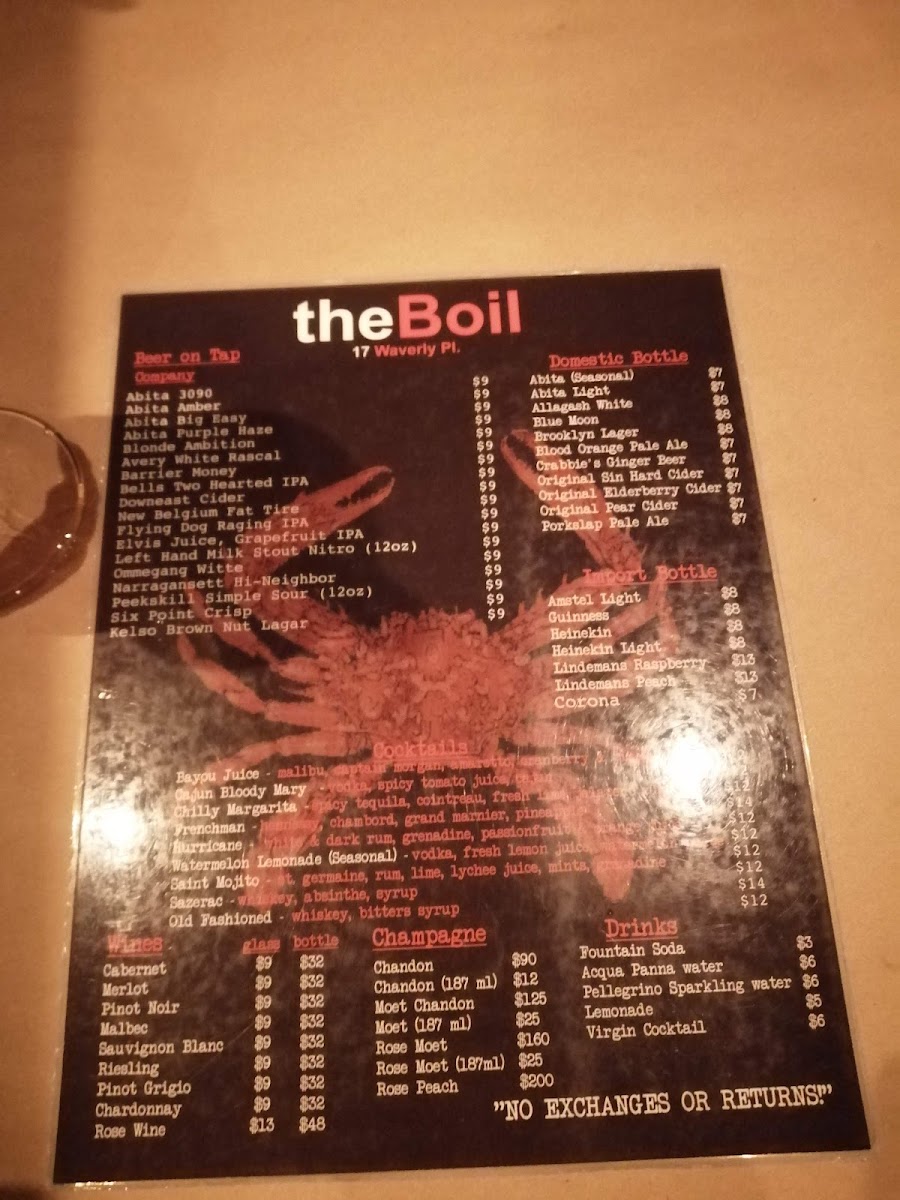 Menu Theboil New York-8