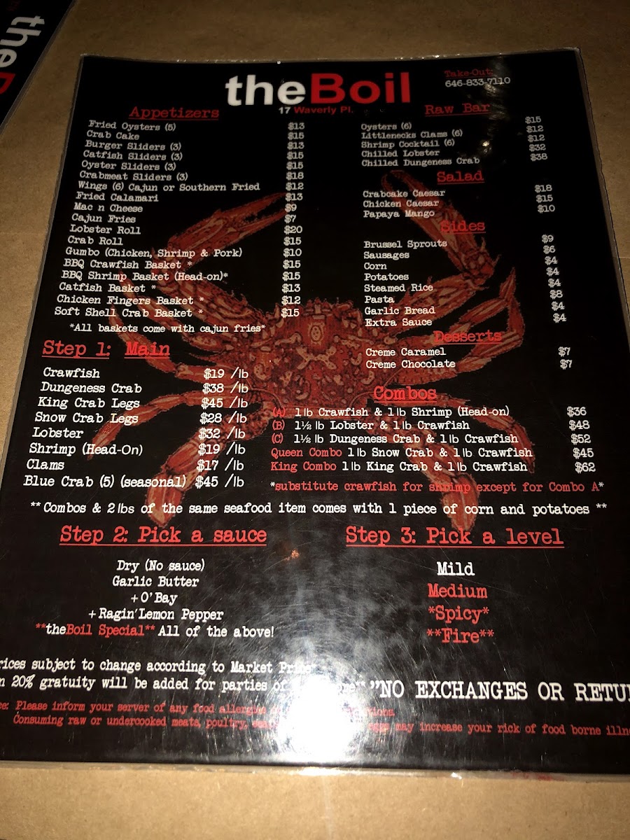 Menu Theboil New York-9
