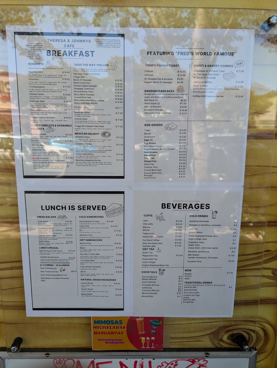 Menu Theresa And Johnnys Cafe-8