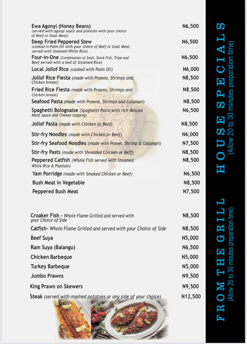 Menu Thistle - Lounge, Restaurant, Bar And Grills-2