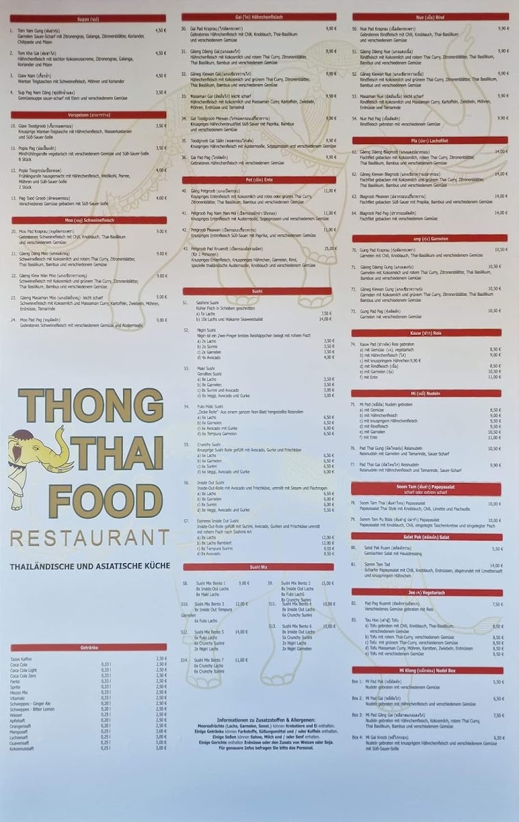 Menu Thong- Thai - Food Thailändische Spezialitäten-2