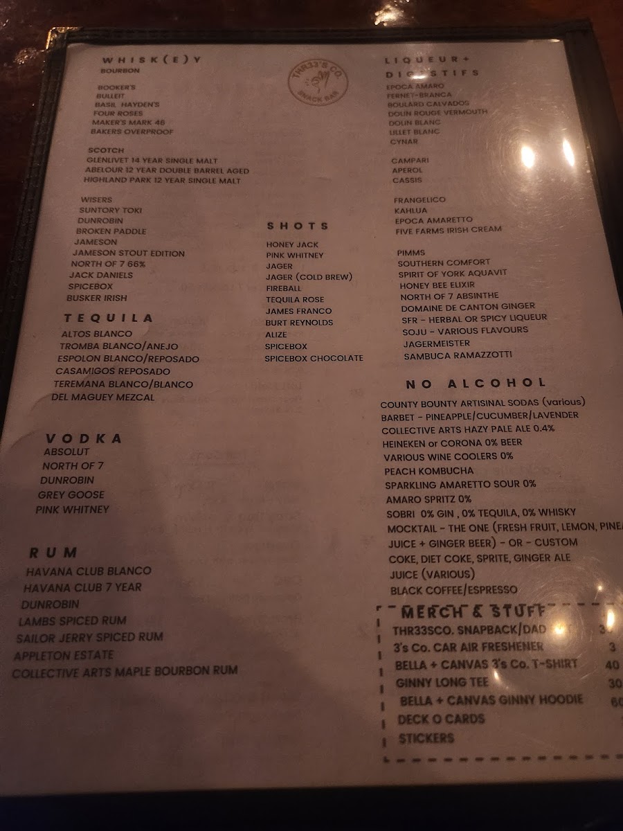 Thr33's Co Snack Bar Menu-7