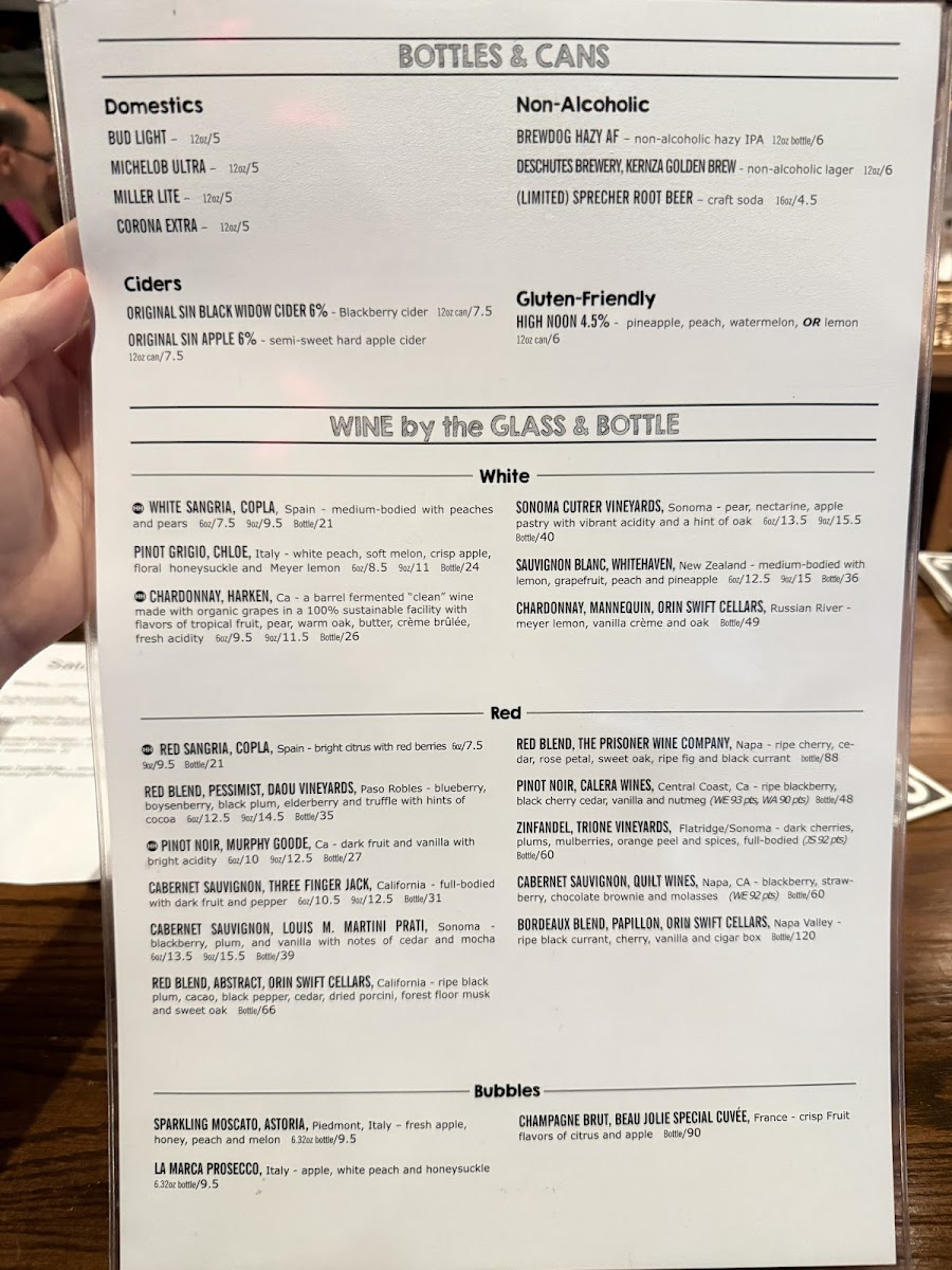 Menu Three Bulls Tavern & Brewery-1