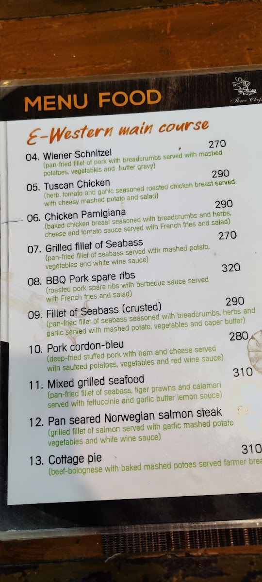 Menu Three Chefs Restaurant-10