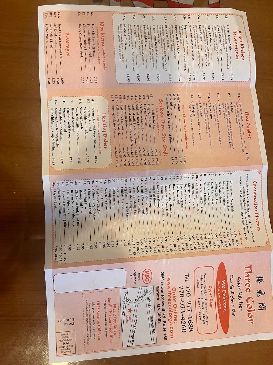 Menu Three Color Asian Kitchen-4