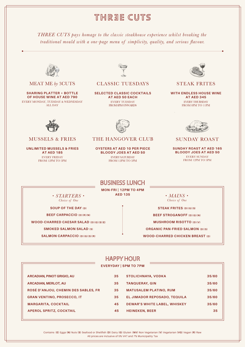 Menu Three Cuts X Three Sips | Steakhouse & Bar - Palm-2