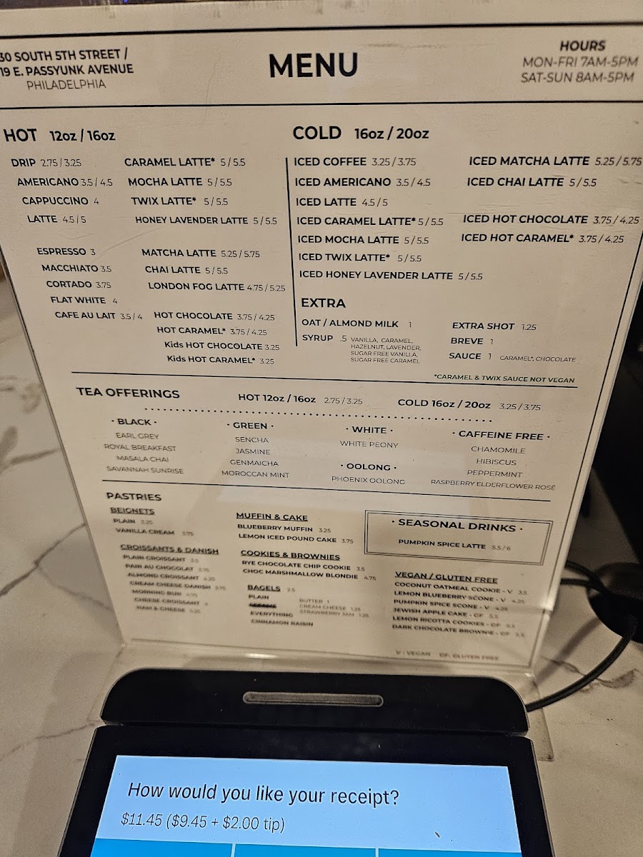 Menu Three Graces Coffee Co.-1