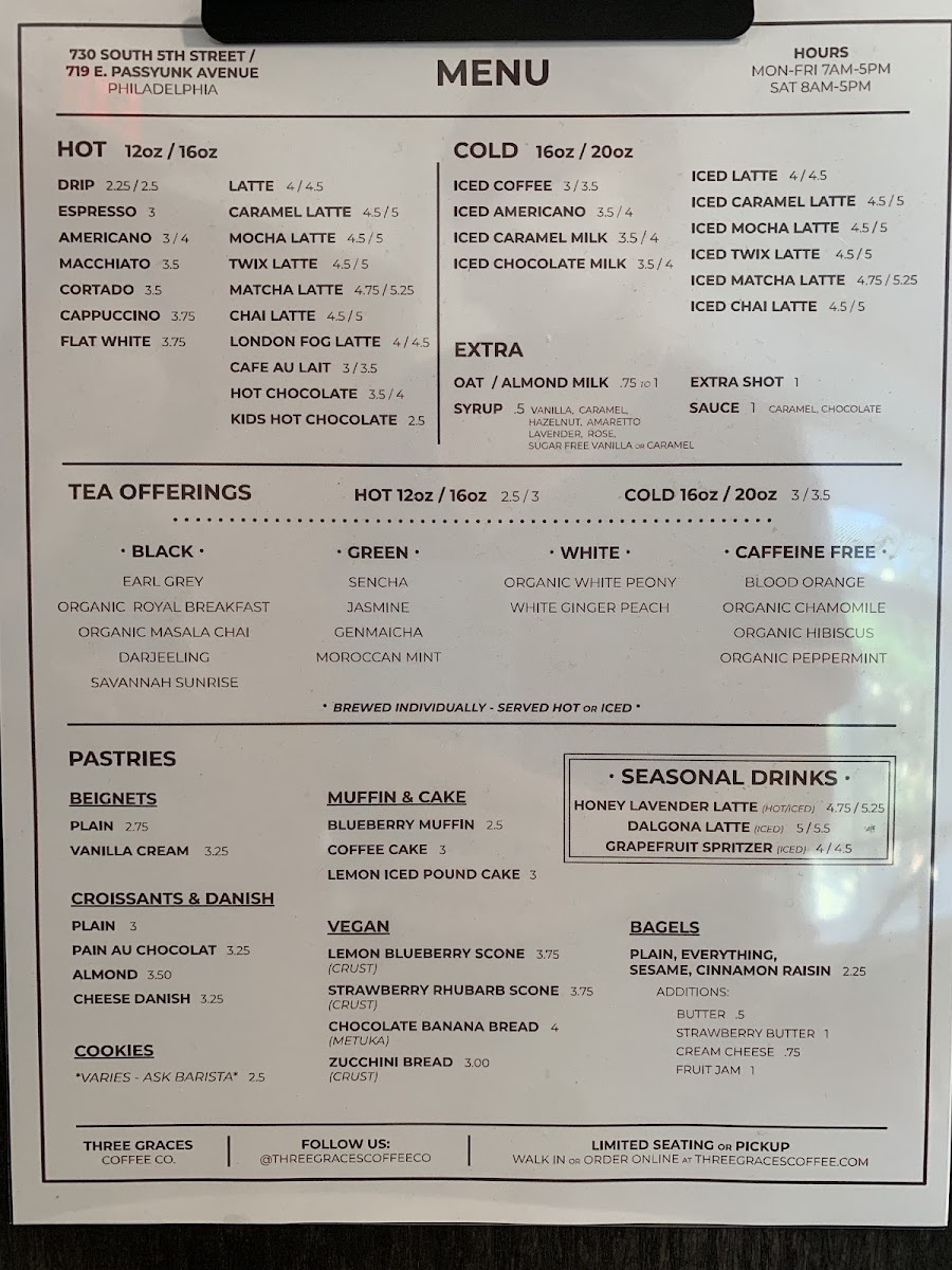 Menu Three Graces Coffee Co.-2