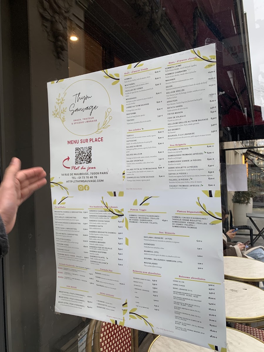 Menu Thym Sauvage Lebanese Food-3
