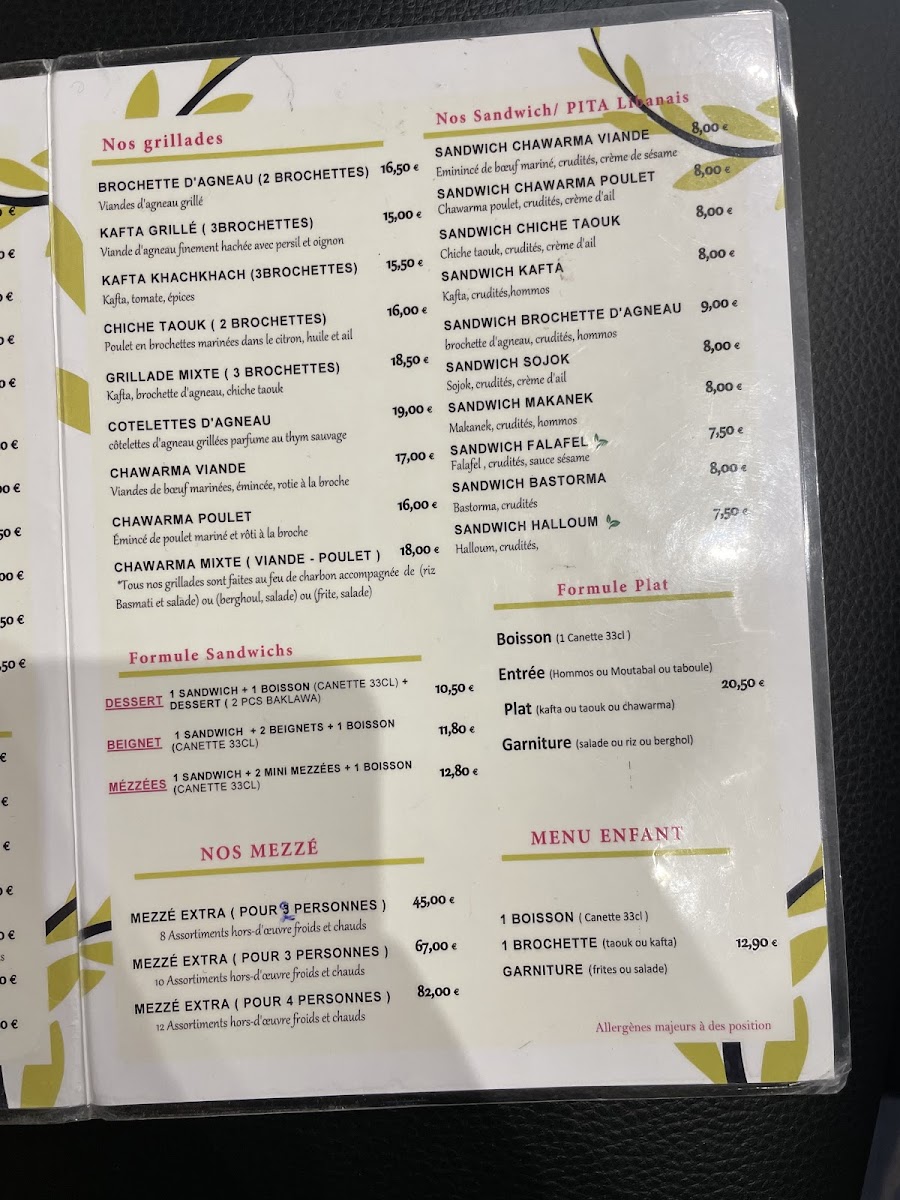 Menu Thym Sauvage Lebanese Food-6