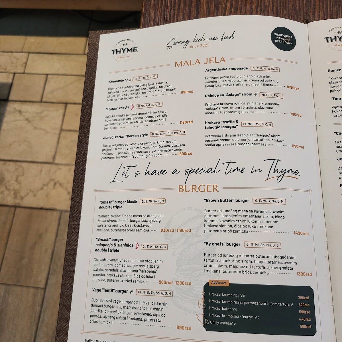 Menu Thyme - Streetfood & Breakfast-4