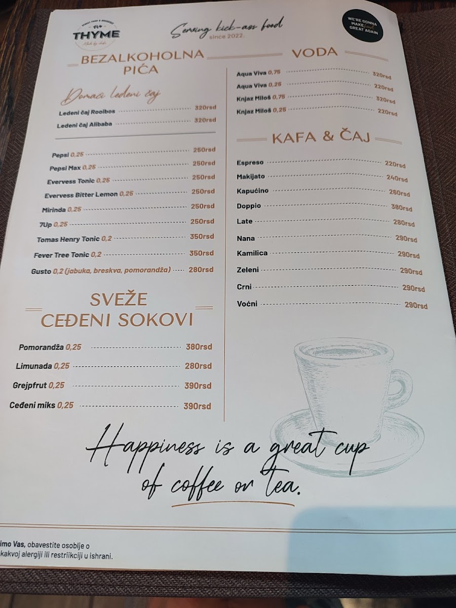 Menu Thyme - Streetfood & Breakfast-5