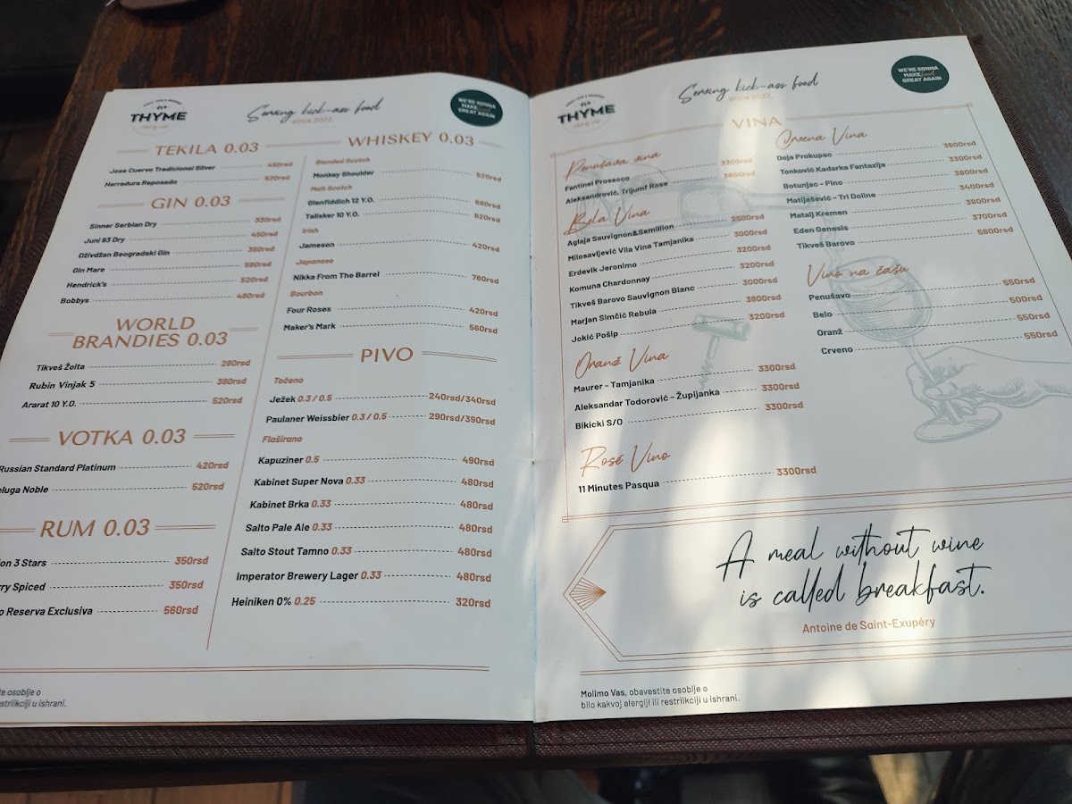 Menu Thyme - Streetfood & Breakfast-7