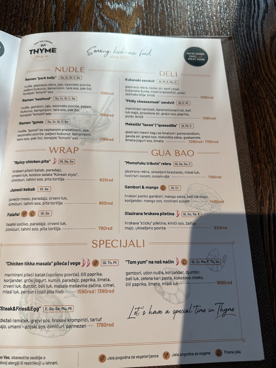 Menu Thyme - Streetfood & Breakfast-8