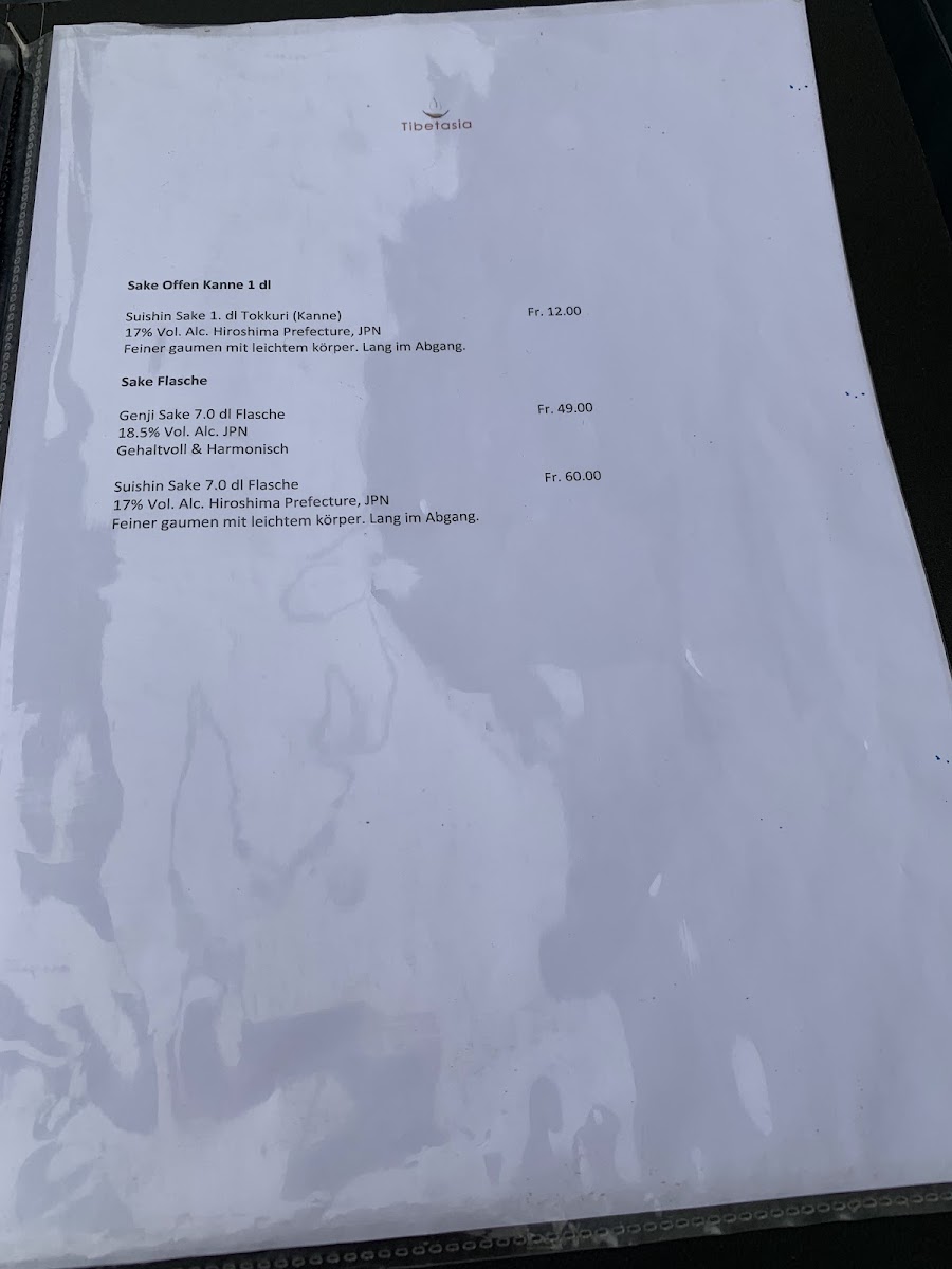 Menu Tibetasia-10