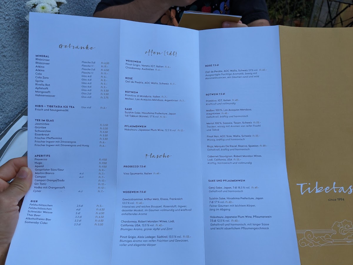 Menu Tibetasia-2